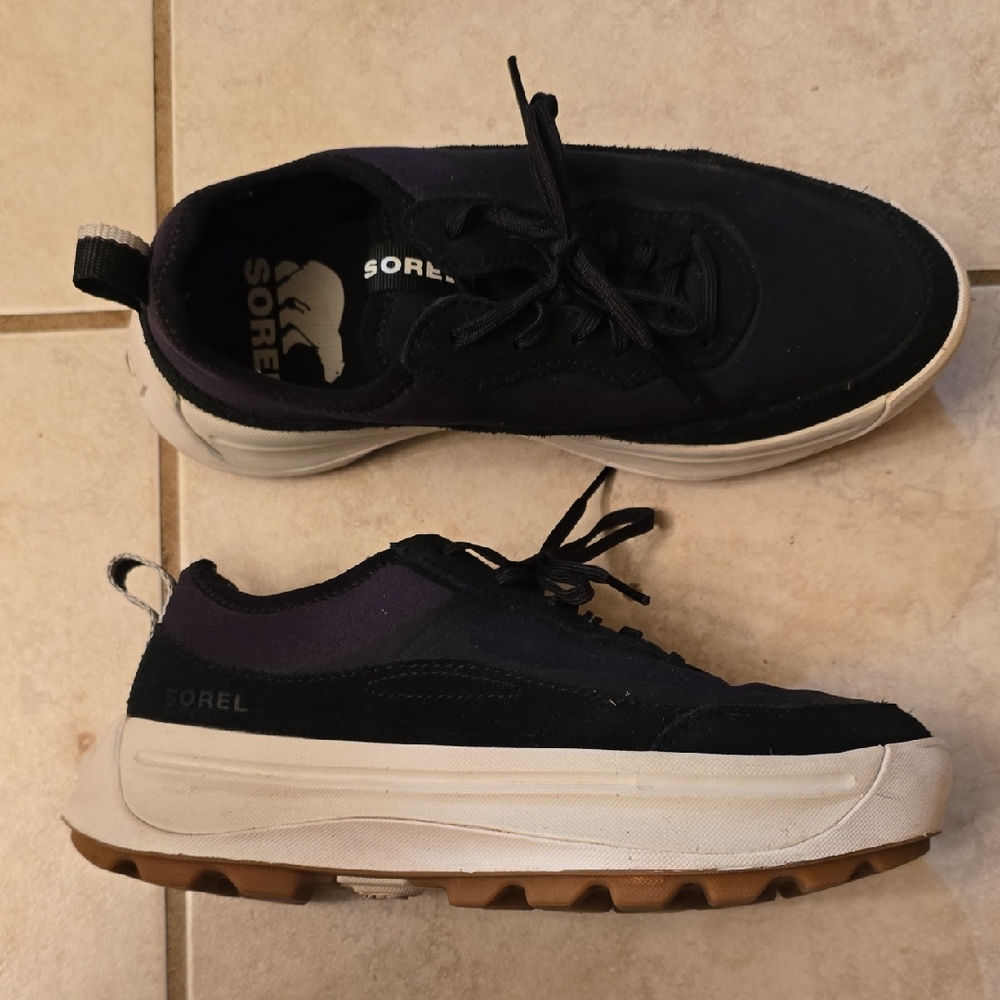 Women's Sorel Black and White Casual Shoes